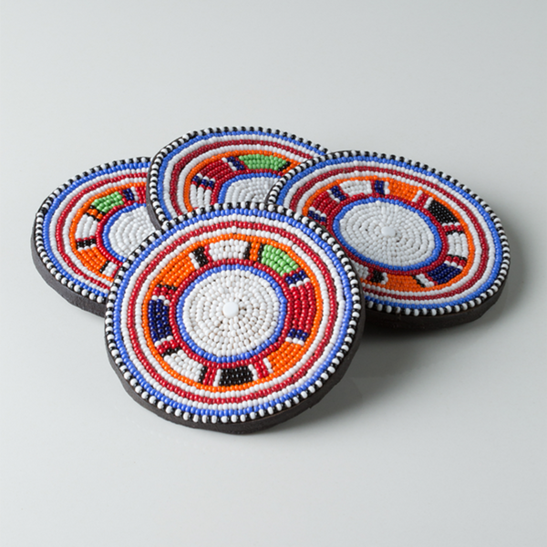 Maasai Beaded Coasters