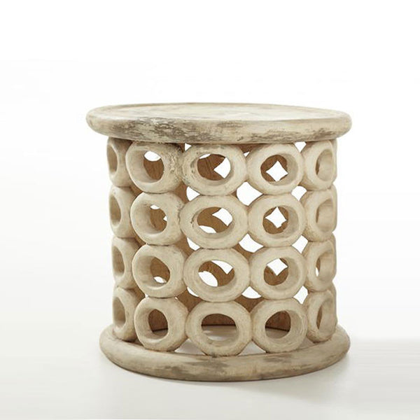 Cola Wood Bamileke Bangle Stool-Side Table - Ikumba Design Studios - 1