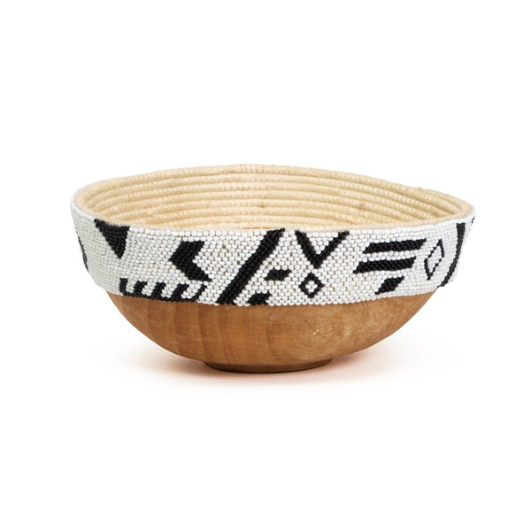 Kwizera Beaded Wooden Bowl