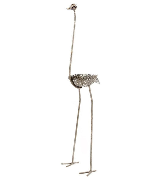 Recycled Metal Ostrich Planter II