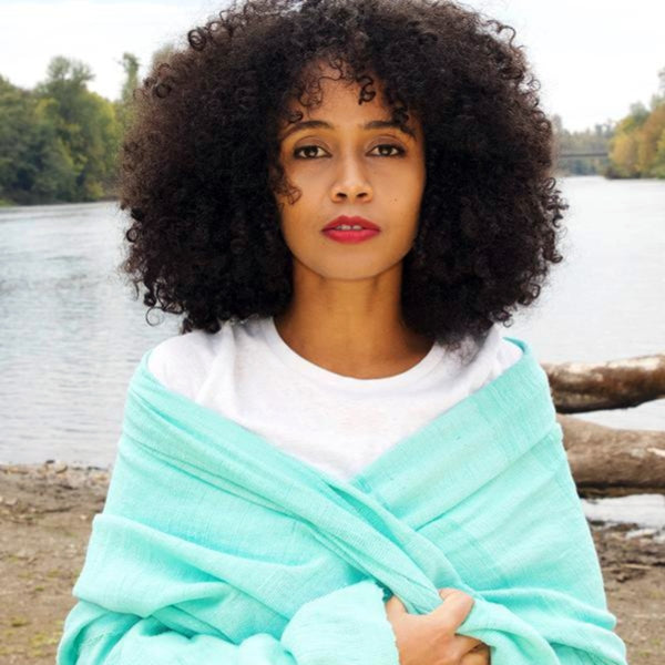 Seafoam Green Ethiopian Gabi | Body Shawl