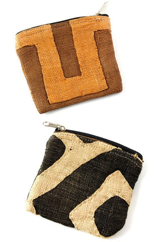 Kuba Cloth Coin Pouch