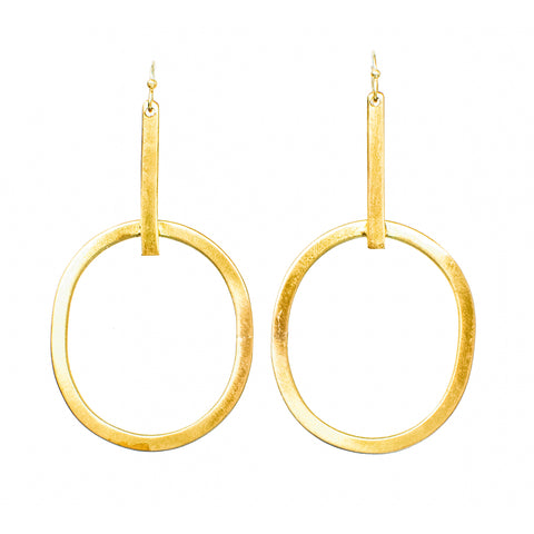 Dayo Elongated Hoop Earrings