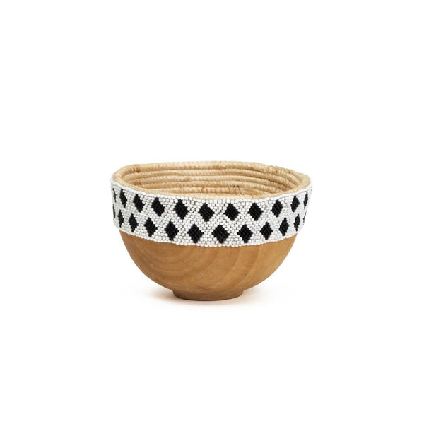Mitaako Beaded Wooden Bowl