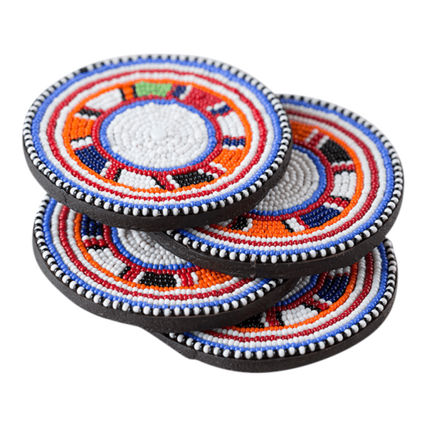 Maasai Beaded Coasters