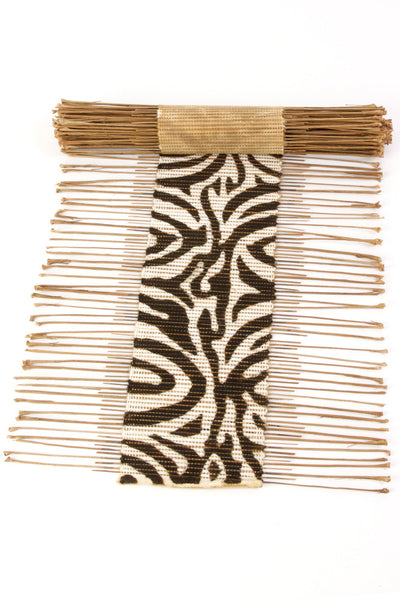 Zebra Print Twig & Mud Cloth Table Runner